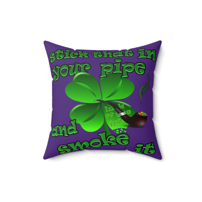 celtics logo - Faux Suede Square Pillow - (purple)
