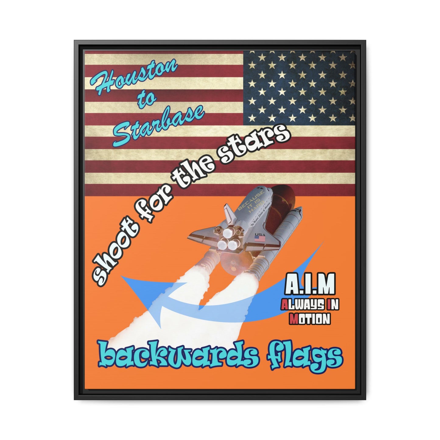 shoot for the stars - framed canvas art (crusta)