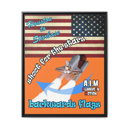 shoot for the stars - framed canvas art (crusta)