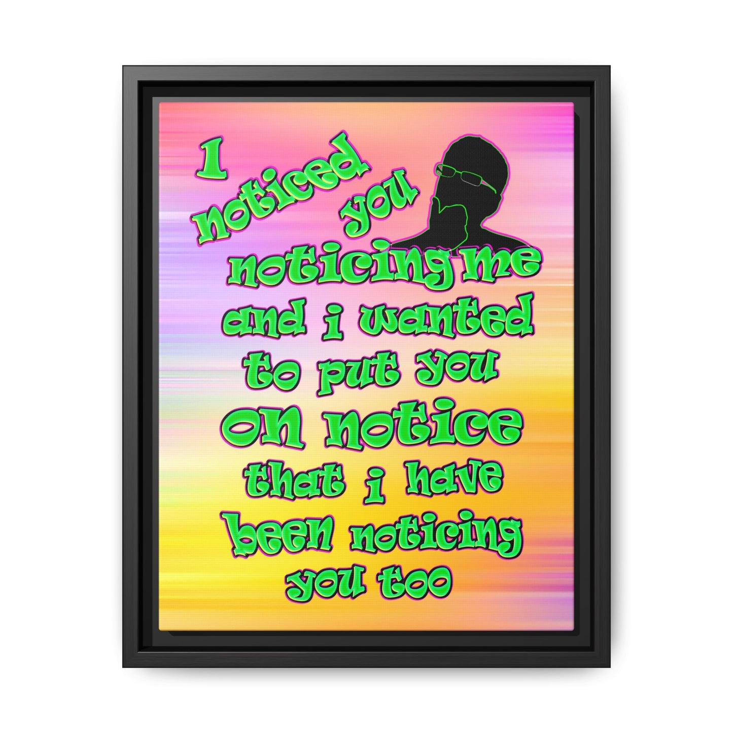 noticed you noticing - framed canvas art (color blur)