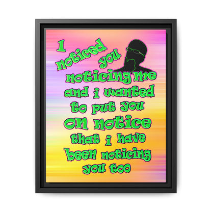 noticed you noticing - framed canvas art (color blur)