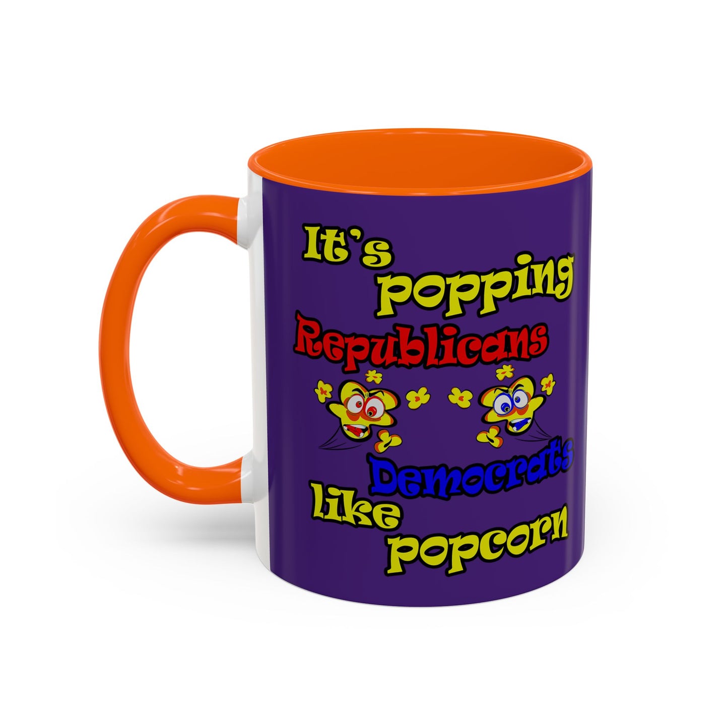 popping like popcorn - Accent Mug (purple)