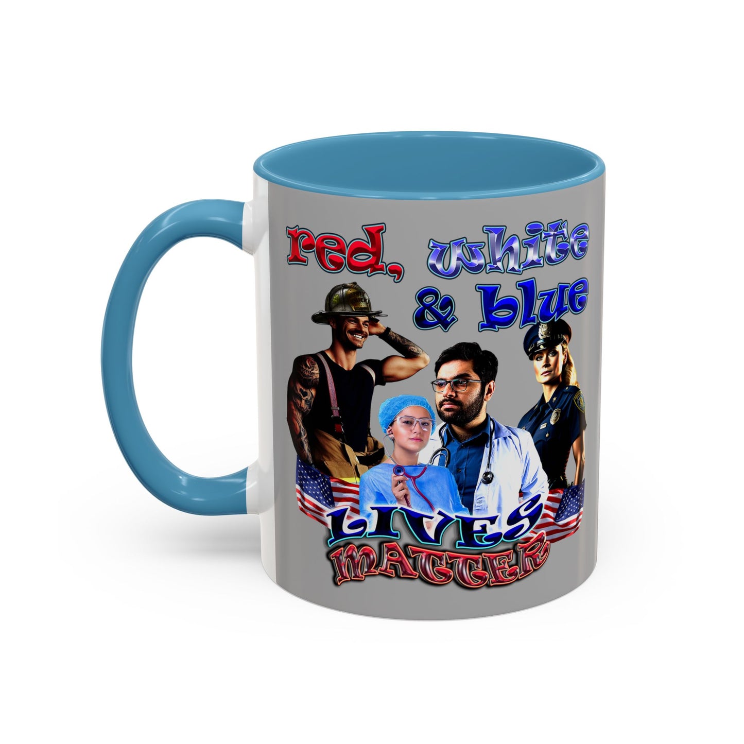 rw&b lives matter - Accent Mug (light grey)