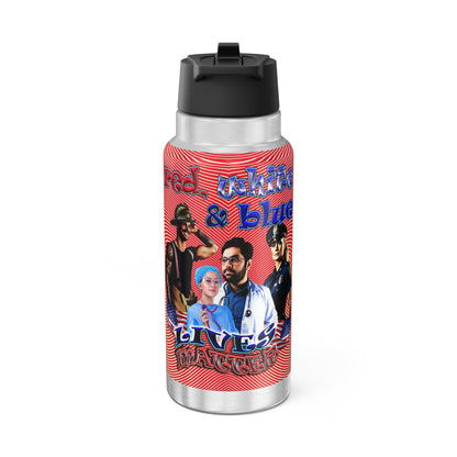 rw&b lives matter - Gator Tumbler, 32oz  (yellow-orange wave)