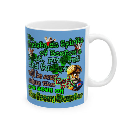 christmas spirits of boston - White Mug (light blue)