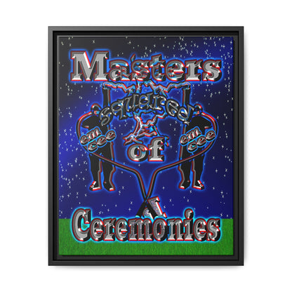 em cee squared - framed canvas art ('snoops' background)