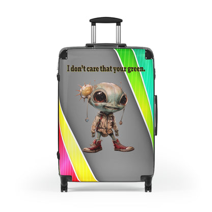 I don't care that your green - Suitcase (rainbow split)