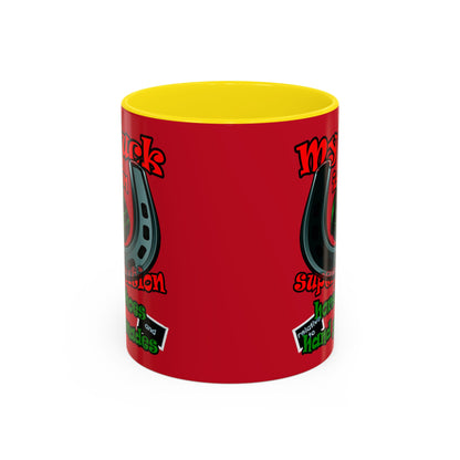 my luck - Accent Mug (dark red)