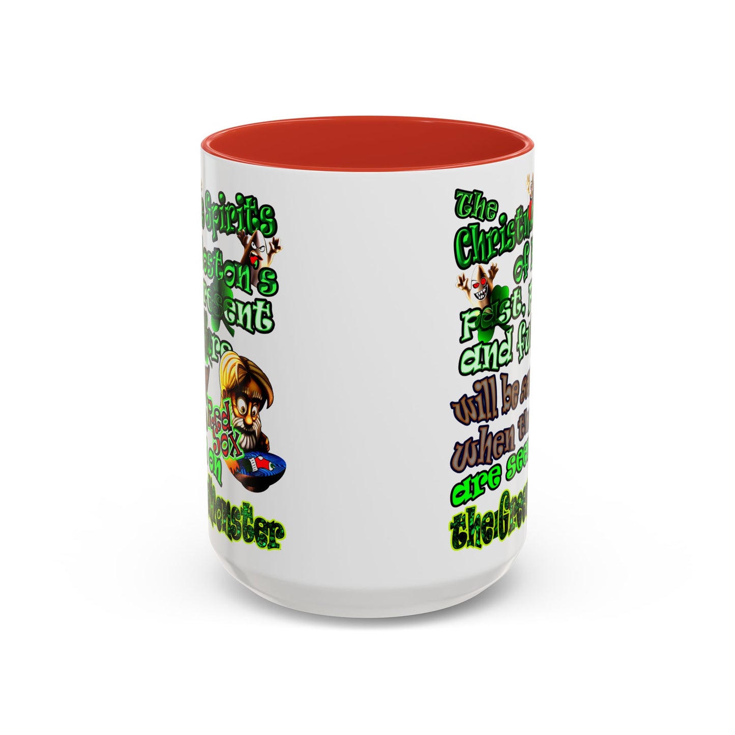 christmas spirits of boston - Accent Mug (white)