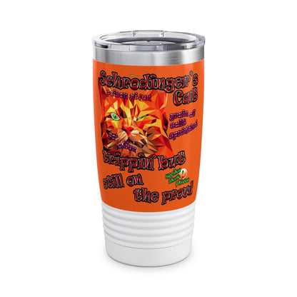 schrodinger's cat - Ringneck Tumbler, 20oz (orange)