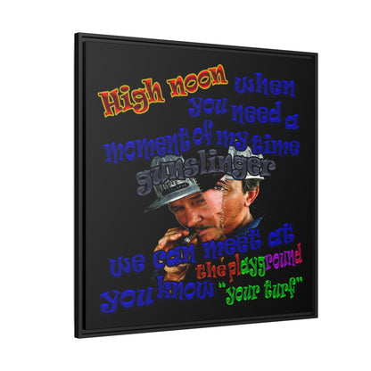 high noon - framed canvas art (black)