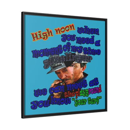 high noon - framed canvas art (turquoise)