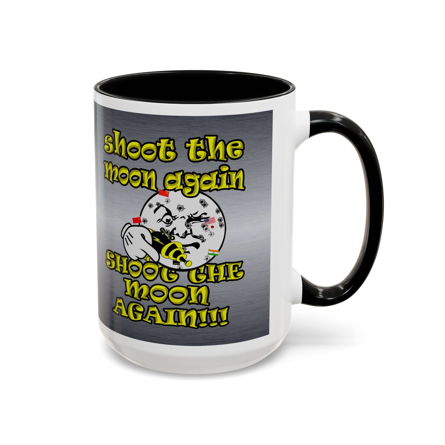 shoot the moon again - Accent Mug (brushed nickel)