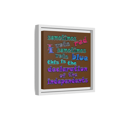 declaration of the independents - framed canvas art (brown)