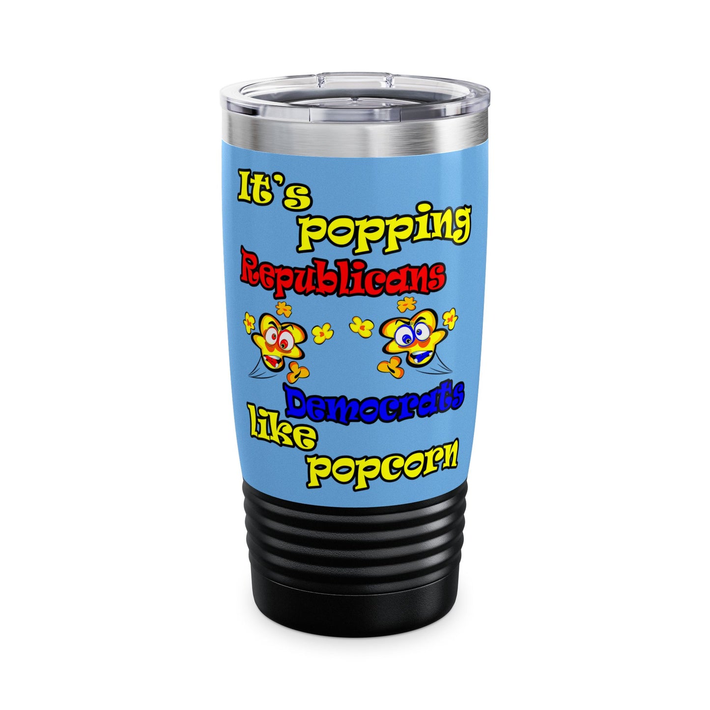 popping like popcorn - Ringneck Tumbler, 20oz (light blue)