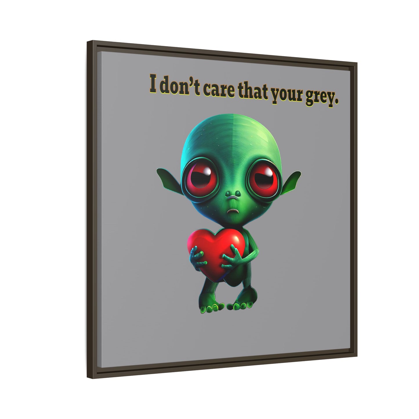 I don't care that your grey - framed canvas art (grey)