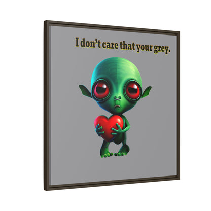 I don't care that your grey - framed canvas art (grey)