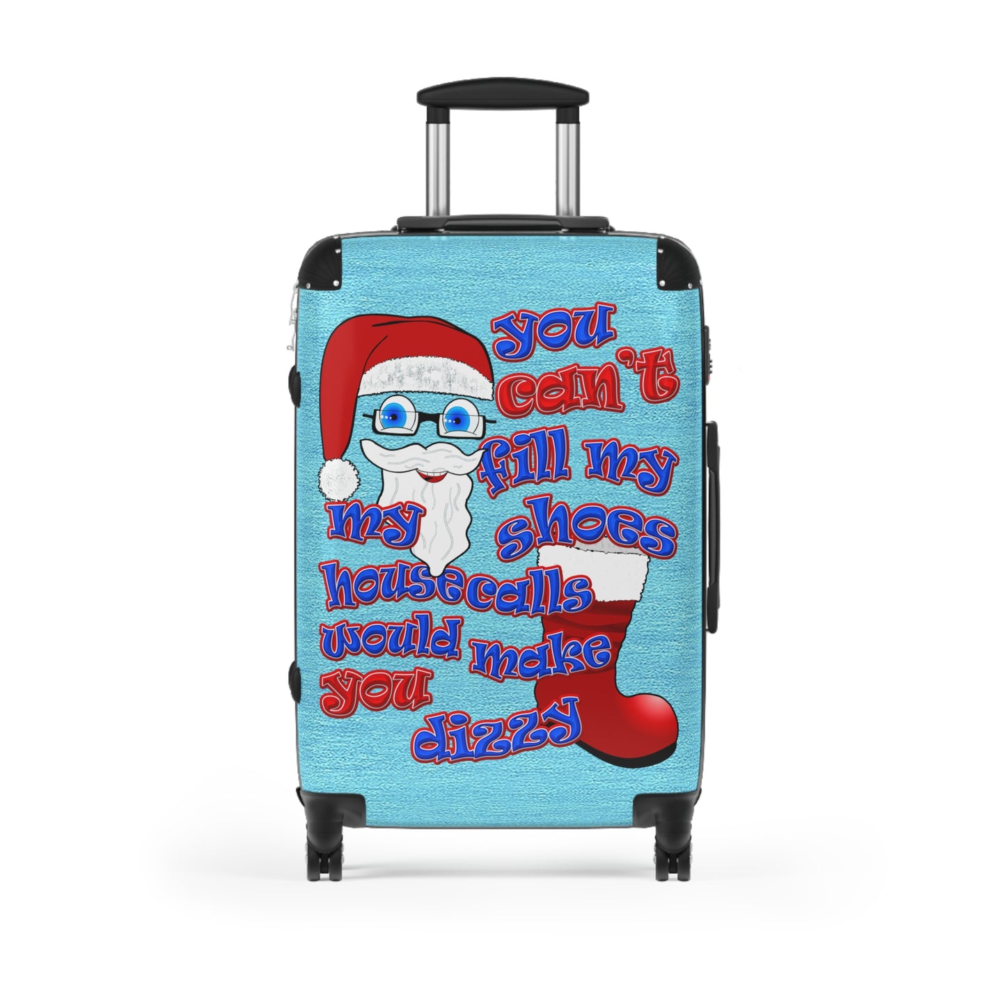 santa's shoes - Suitcase (faded blue)