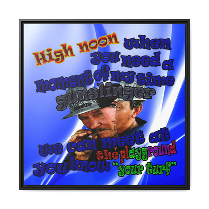 high noon - framed canvas art (blue-white wave)