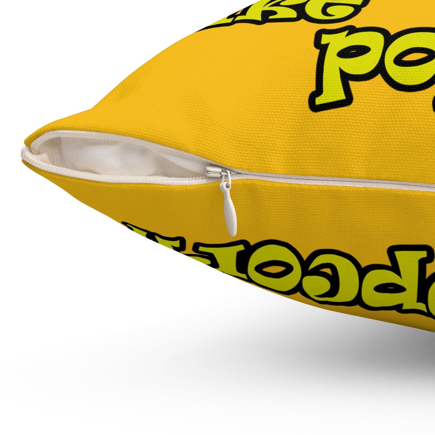 popping like popcorn - Spun Polyester Square Pillow - (yellow)