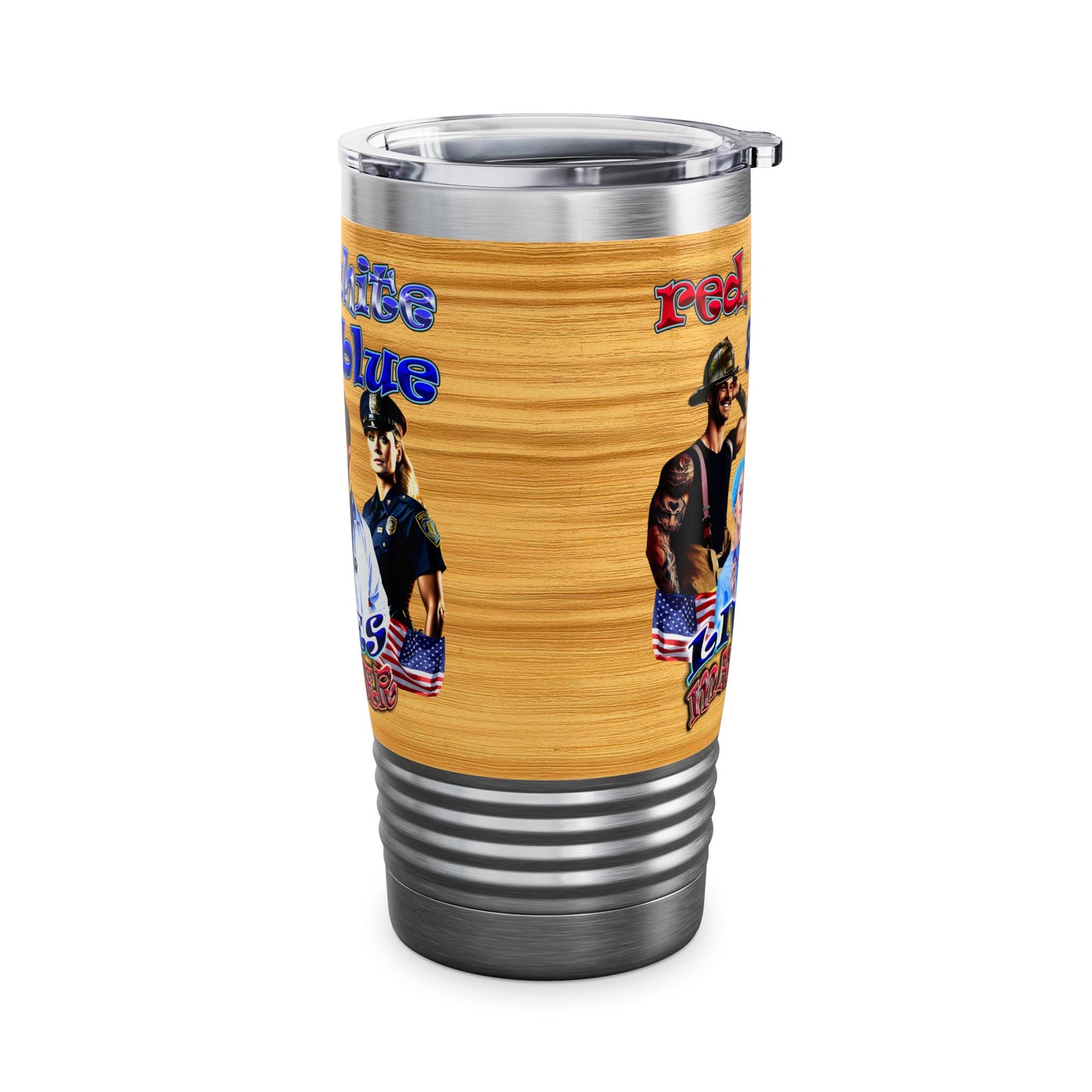 rw&b lives matter - Ringneck Tumbler, 20oz (butterscotch wood finish)