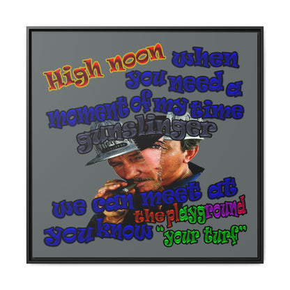 high noon - framed canvas art (dark grey)