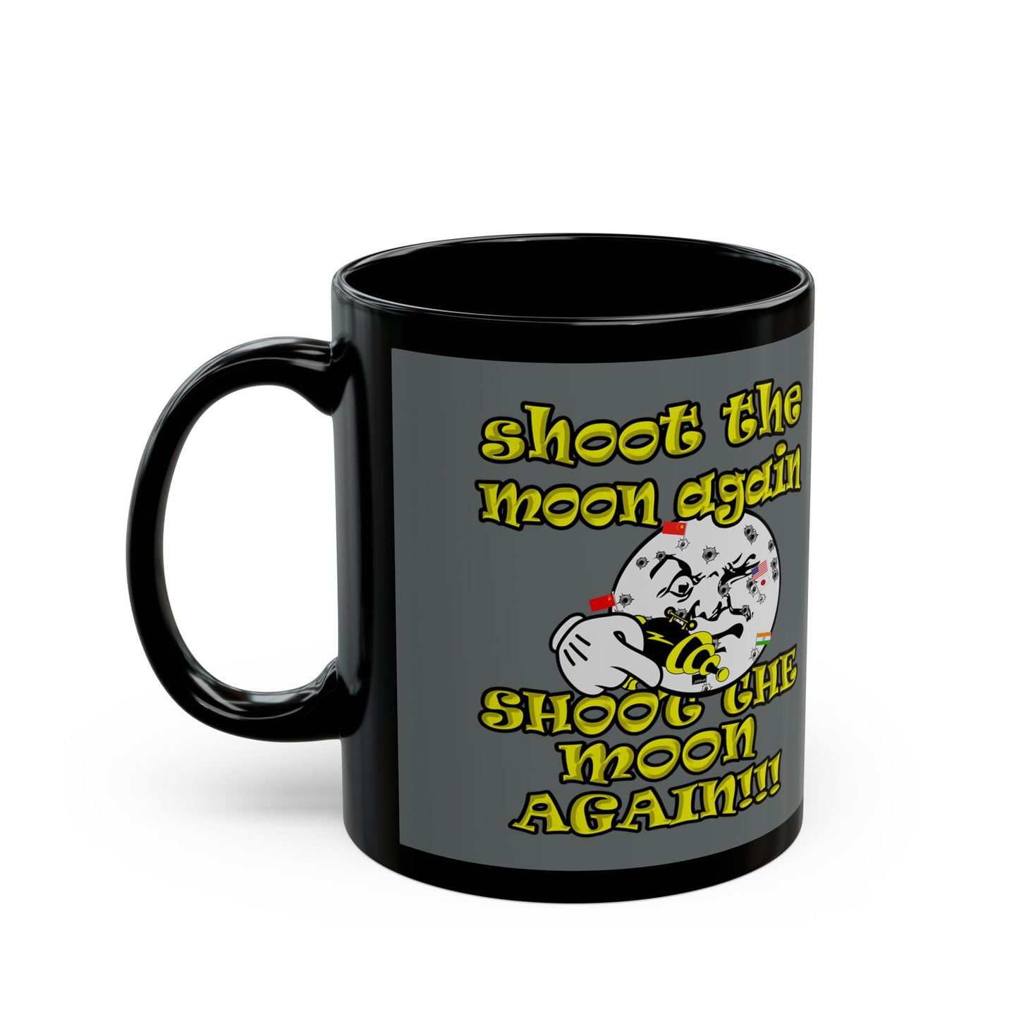 shoot the moon again - Black Mug (dark grey)