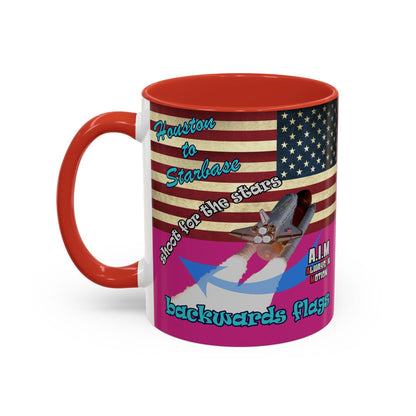 shoot for the stars - Accent Mug (pink)