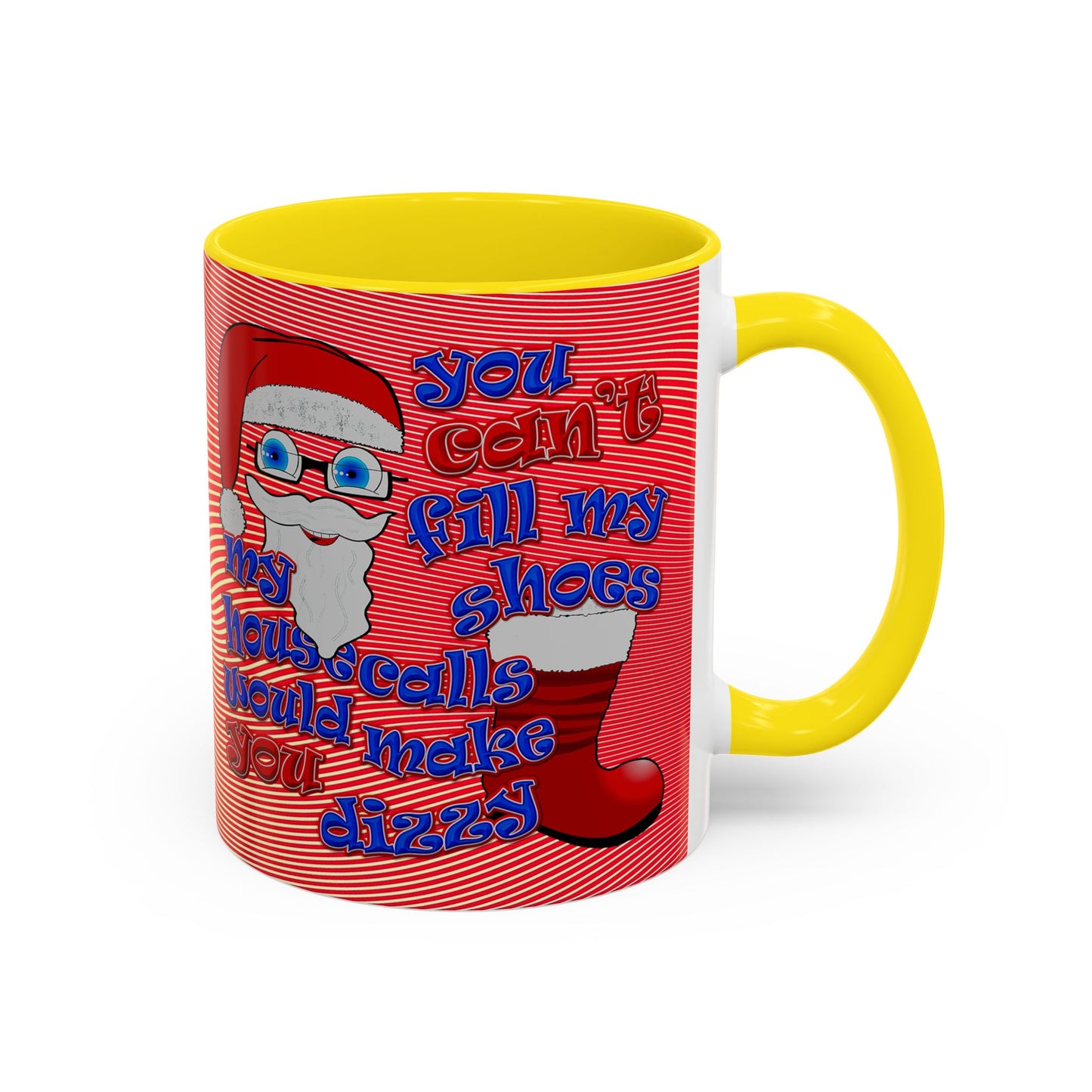 santa's shoes - Accent Mug (yellow-orange wave)