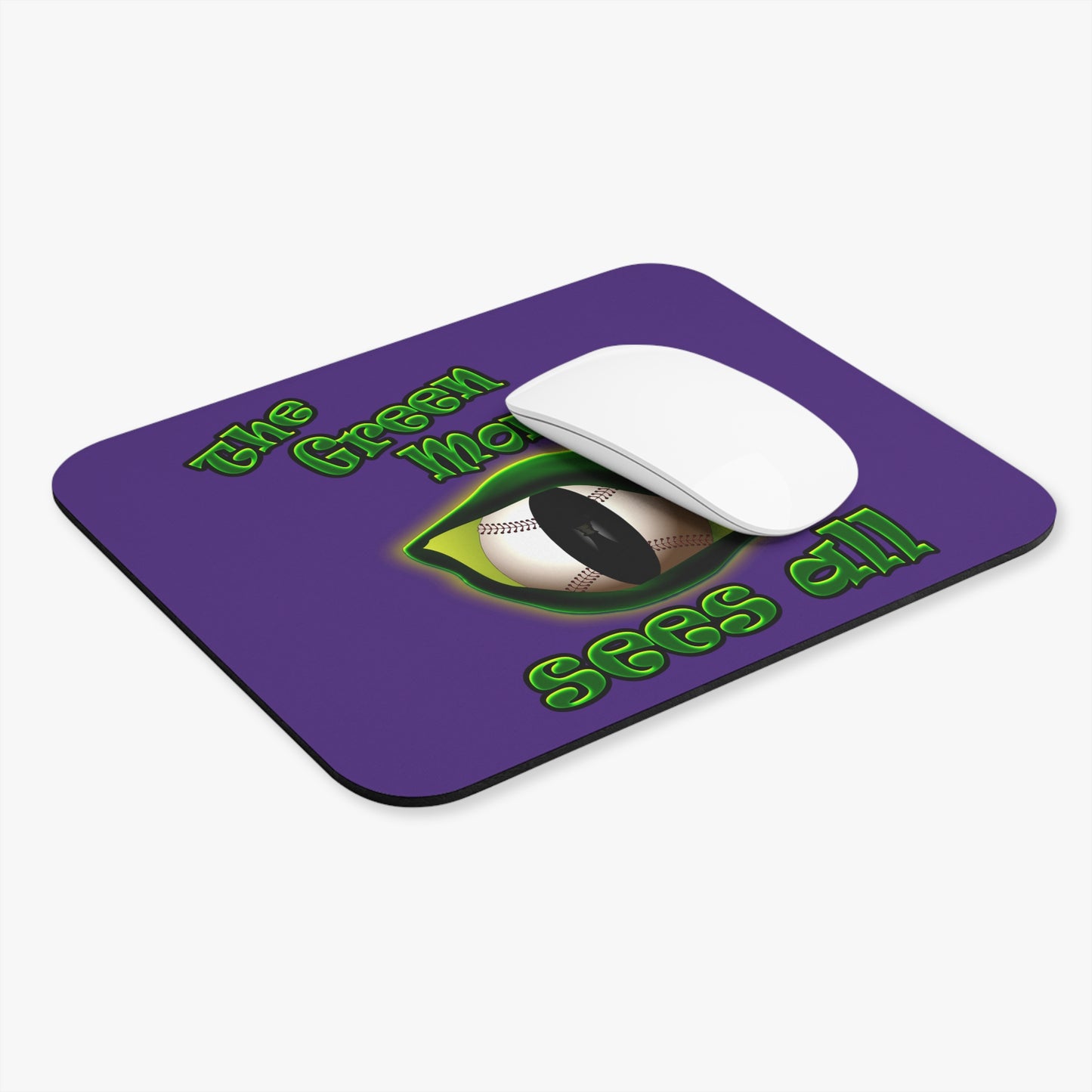 green monster - Mouse Pad (Rectangle) (purple)