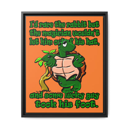turtle race - framed canvas art (crusta)