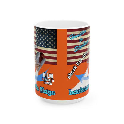 shoot for the stars - White Mug (orange)