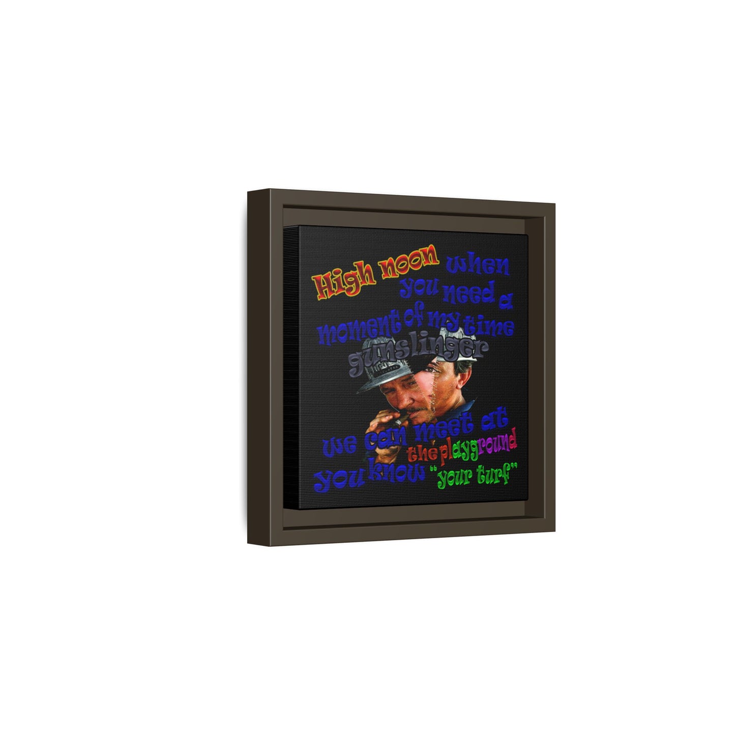 high noon - framed canvas art (black)