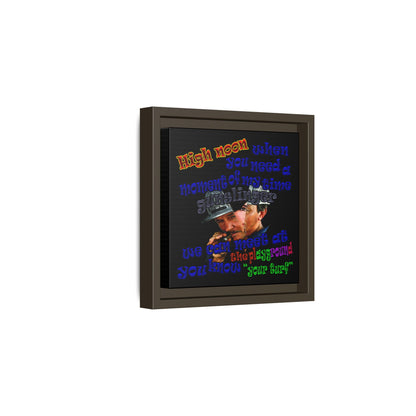 high noon - framed canvas art (black)