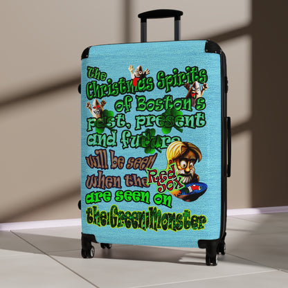 christmas spirits of boston - Suitcase (faded blue)