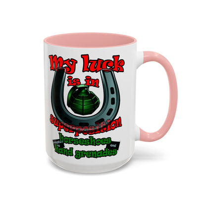 my luck - Accent Mug (white)