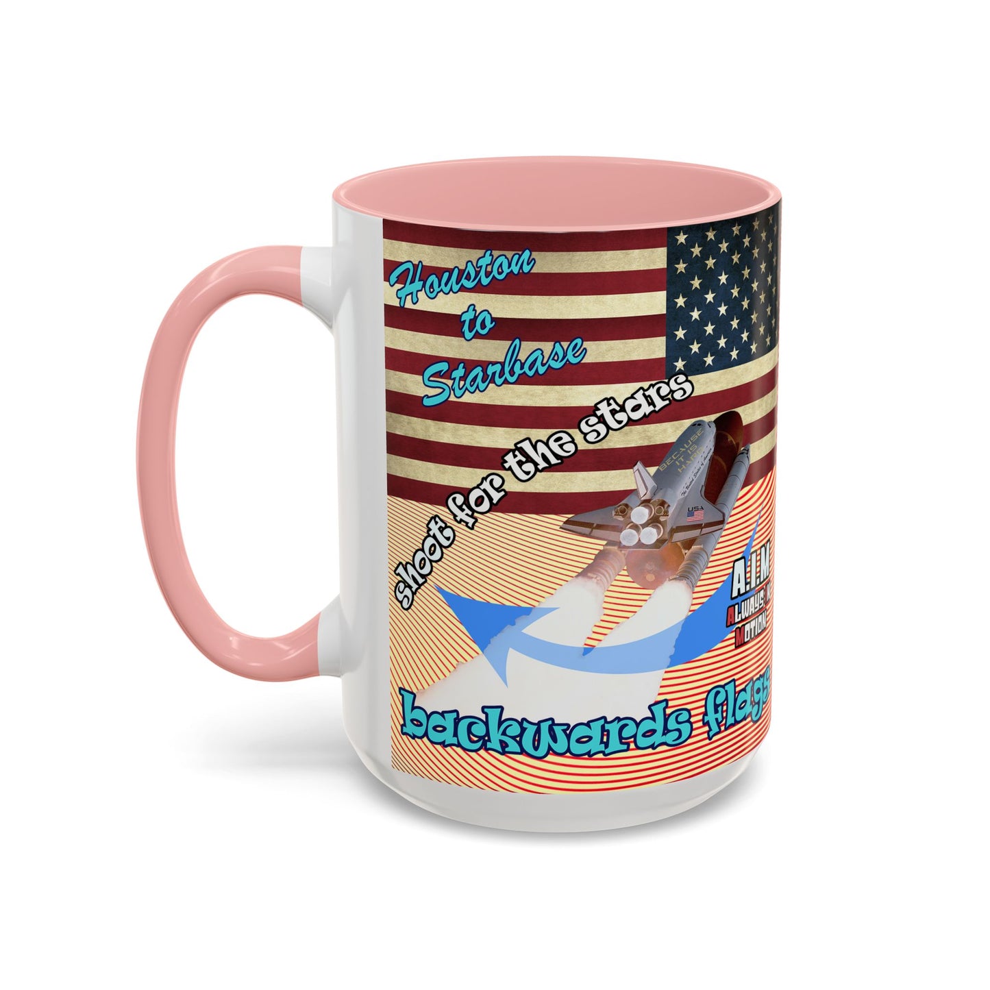shoot for the stars - Accent Mug (yellow-orange wave)