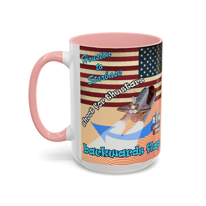 shoot for the stars - Accent Mug (yellow-orange wave)