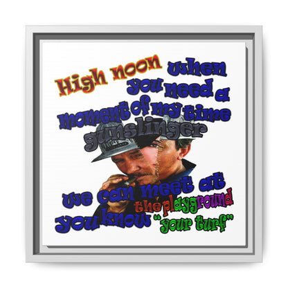 high noon - framed canvas art (white)