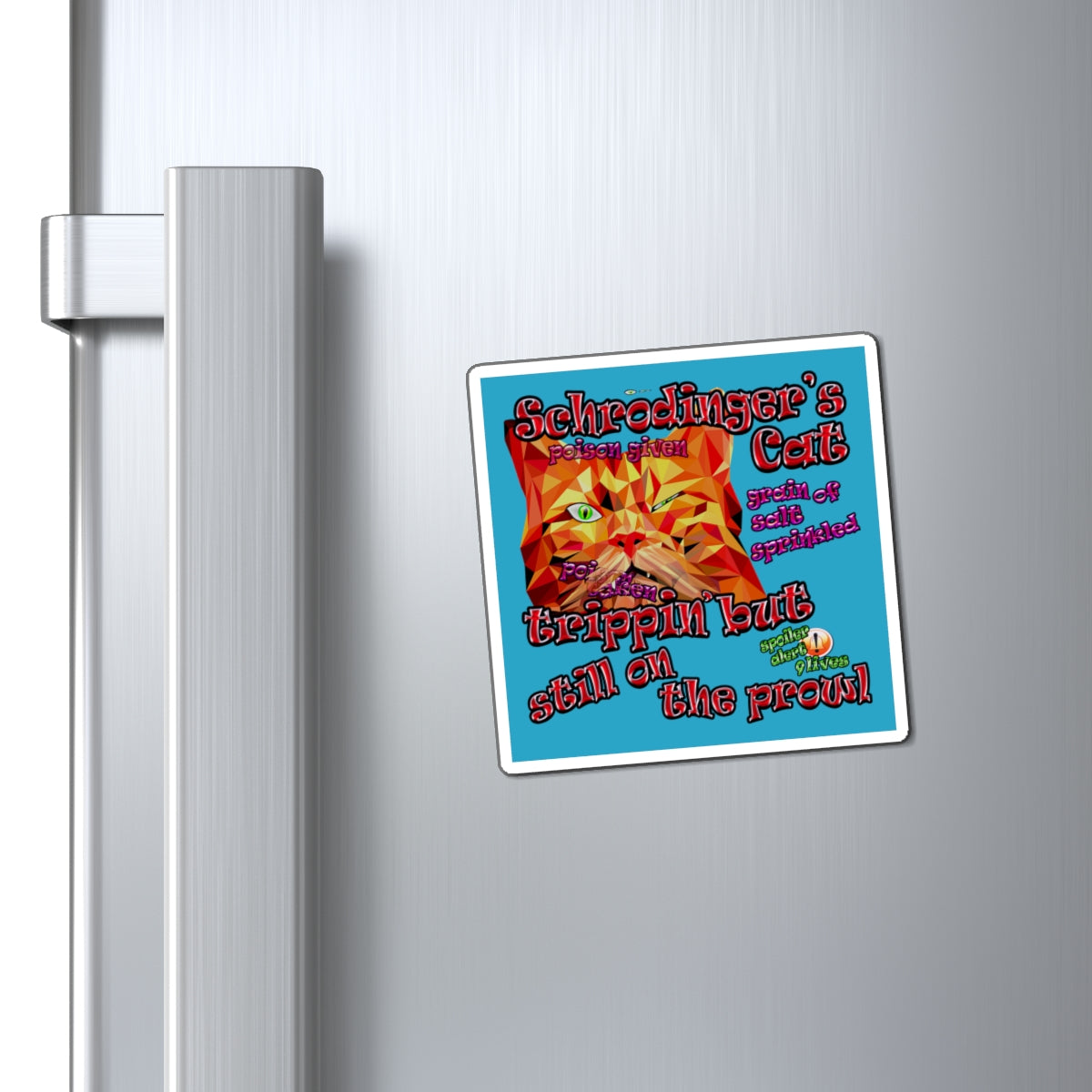 schrodinger's cat - Magnets - (turquoise)
