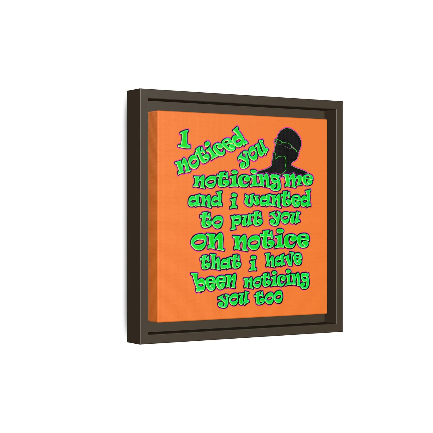 noticed you noticing - framed canvas art (crusta)