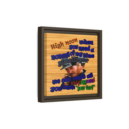 high noon - framed canvas art (butterscotch wood finish)