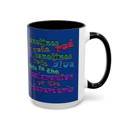 declaration of the independents - Accent Mug (dark blue)