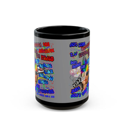 drop the beat - Black Mug (grey)