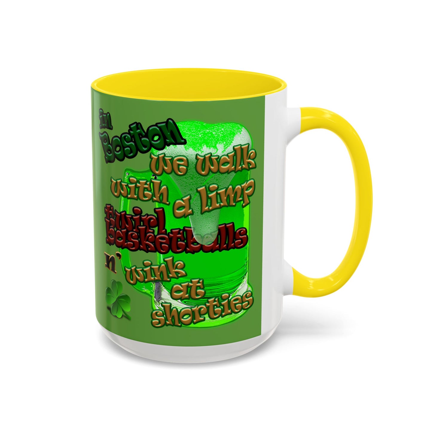 celtics logo - Accent Mug (green)