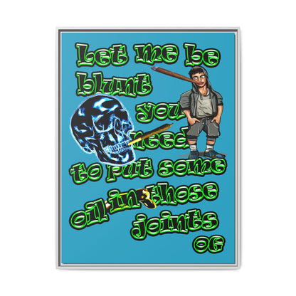 og - framed canvas art (turquoise)