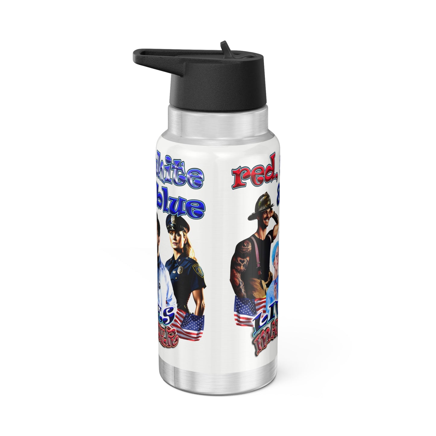 rw&b lives matter - Gator Tumbler, 32oz (white)