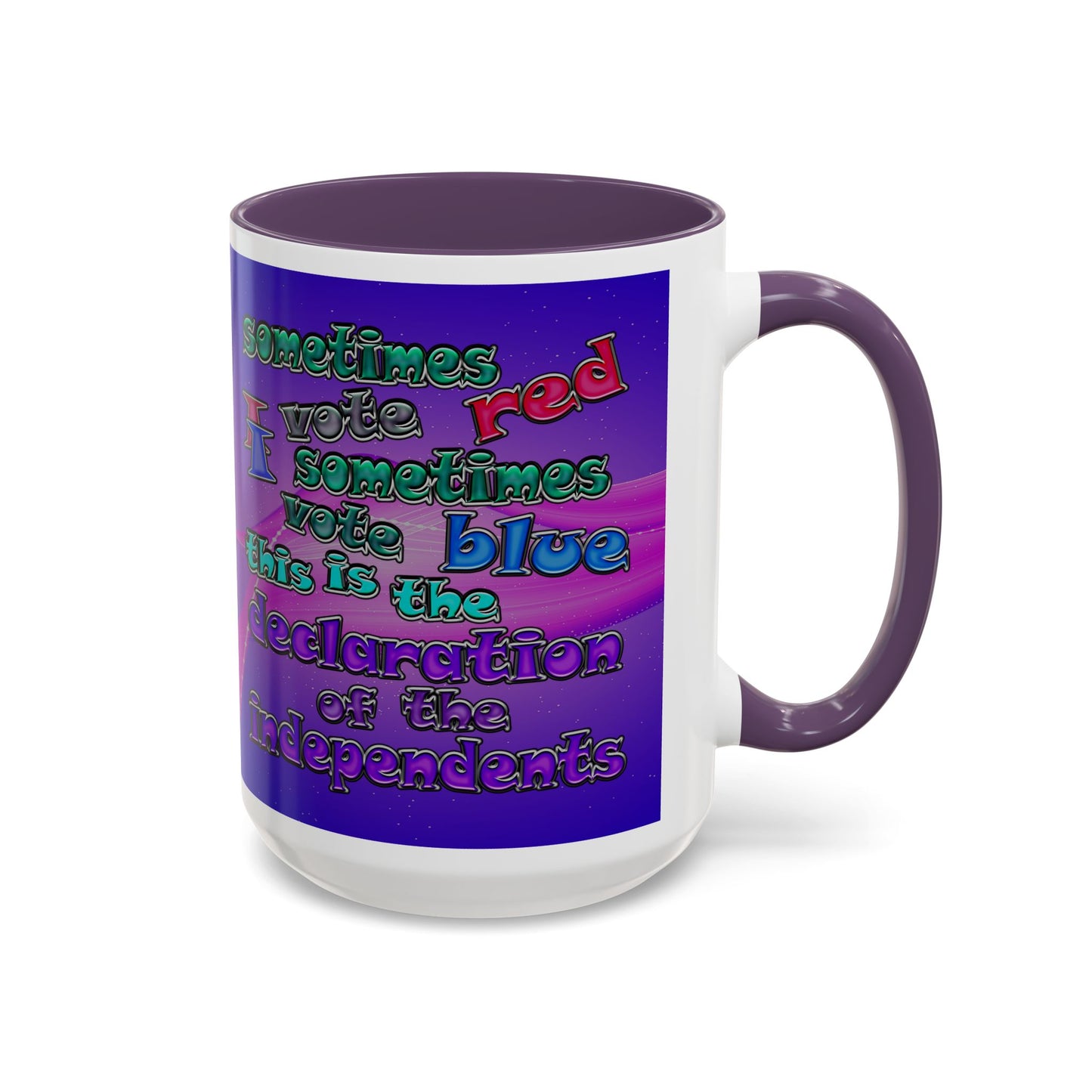 declaration of the independents - Accent Mug (purple-pink wave)