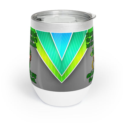 turtle race - Chill Wine Tumbler (rainbow split)