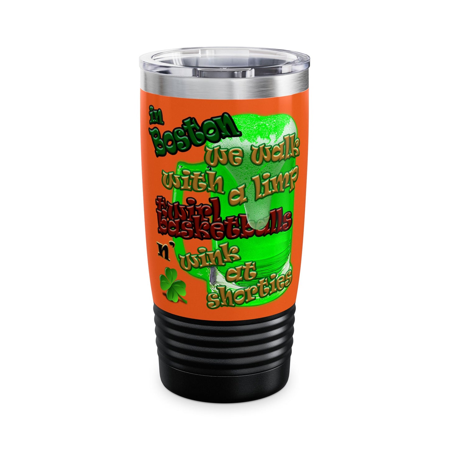 celtics logo - Ringneck Tumbler, 20oz (orange)